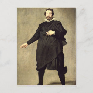 Porträt des Buffoon Pablo de Valladolid Postkarte