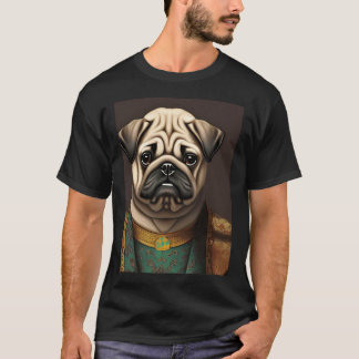 Porträt des chinesischen Kaisers Pug T-Shirt