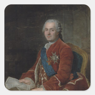 Porträt des Dauphin-Louisdes Frankreich Quadratischer Aufkleber