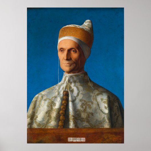 Porträt des Dogen Leonardo Loredan von Bellini Poster (Vorne)