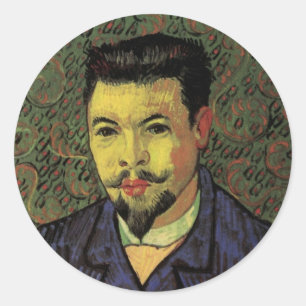 Porträt des Doktor Felix Rey von Vincent van Gogh Runder Aufkleber