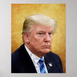Porträt des Golden Saint Trump Ölgemäldes Poster