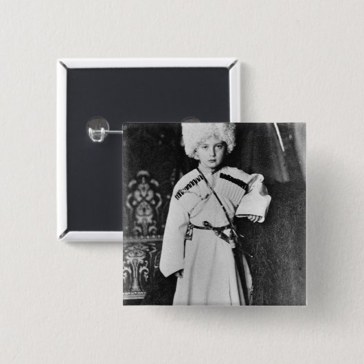 Porträt des Großherzogs Nicholas Mikhailovich Button (Vorne & Hinten)