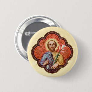 Porträt des Heiligen Joseph in einem Oktofoil (TF  Button