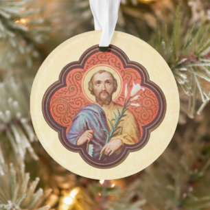 Porträt des Heiligen Joseph in einem Oktofoil (TF  Ornament