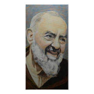 Porträt des hl. Padre Pio Poster