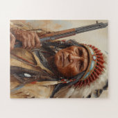 Porträt des Indianerhäuptlings Geronimo Puzzle (Horizontal)