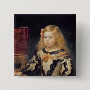 Porträt des Infanta Maria Marguerita 1654 Button