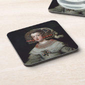 Porträt des Infanta-Maria Teresa (1638-83) fut Untersetzer (Linke Seite)