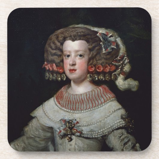 Porträt des Infanta-Maria Teresa (1638-83) fut Untersetzer (Vorderseite)