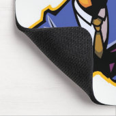 Porträt des jungen Mannes Daumen zeigend Mousepad (Ecke)