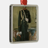 Porträt des Kaisers Nicholas II 1895 Silbernes Ornament (Rechts)