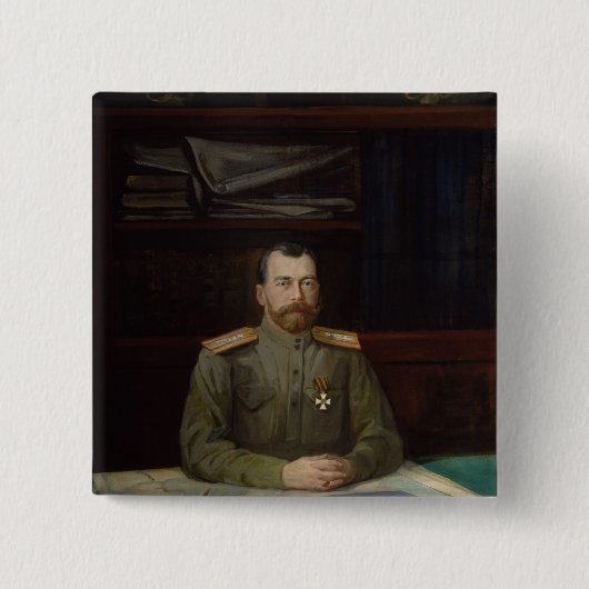 Porträt des Kaisers Nicholas II, 1914 Button (Vorderseite)
