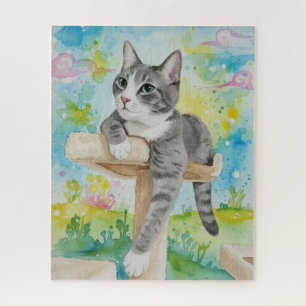 Porträt des Katzenpuzzles Puzzle