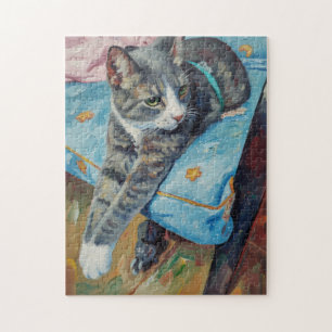 Porträt des Katzenpuzzles Puzzle