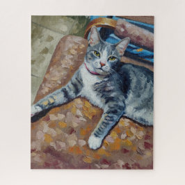 Porträt des Katzenrätsels Puzzle