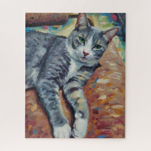 Porträt des Katzenrätsels Puzzle