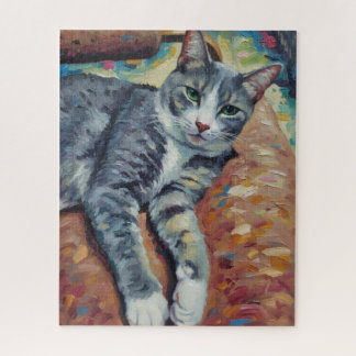 Porträt des Katzenrätsels Puzzle