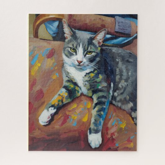 Porträt des Katzenrätsels Puzzle (Vertikal)