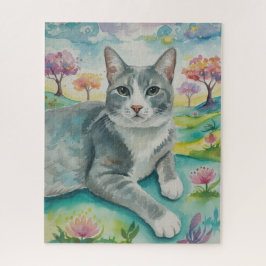 Porträt des Katzenrätsels Puzzle