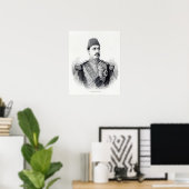 Porträt des Khedive Tawfig Poster (Heimbüro)