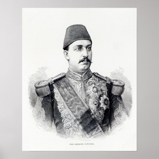 Porträt des Khedive Tawfig Poster (Vorne)