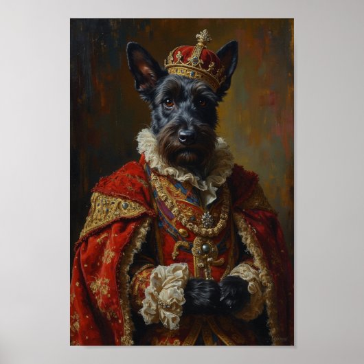 Porträt des königlichen schottischen Terriers Poster (Vorne)