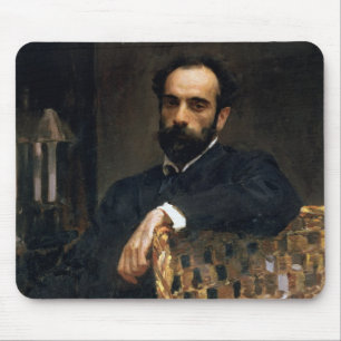 Porträt des Künstlers Isaak Ilyich Levitan Mousepad