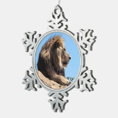 Porträt des Löwen, aus dem Profil Schneeflocken Zinn-Ornament (Rechts)