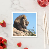 Porträt des Löwen, aus dem Profil Serviette (Beispiel)