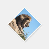 Porträt des Löwen, aus dem Profil Serviette (Ecke)