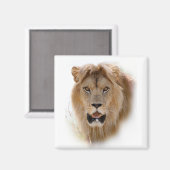 Porträt des Löwen Magnet (Vorderseite/Rückseite)
