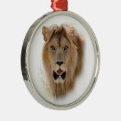 Porträt des Löwen Ornament Aus Metall (Rechts)