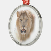 Porträt des Löwen Ornament Aus Metall (Links)