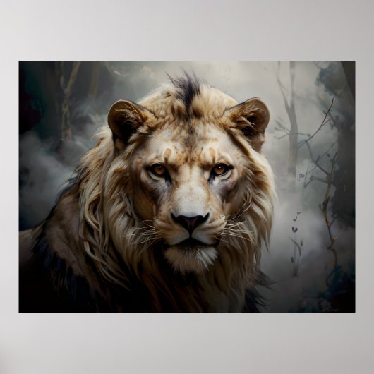 Porträt des Löwen Poster (Vorne)
