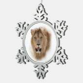 Porträt des Löwen Schneeflocken Zinn-Ornament (Rechts)