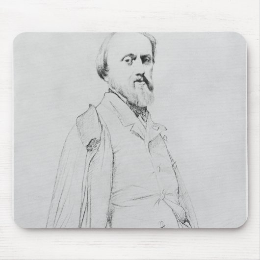 Porträt des Malers Hippolyte Flandrin Mousepad (Vorne)