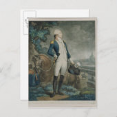 Porträt des Marquis de La Fayette Postkarte (Vorne/Hinten)