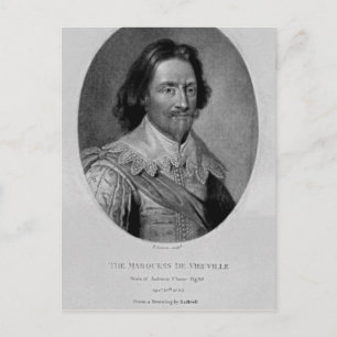 Porträt des Marquis von Vieu Ville Postkarte