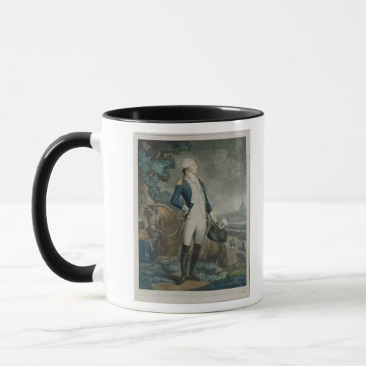 Porträt des Marquises de La Fayette Tasse (Links)