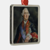 Porträt des Mathematikers Leonhard Euler Silbernes Ornament (Rechts)