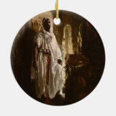 Porträt des maurischen afrikanischen Malers Keramik Ornament (Hinten)