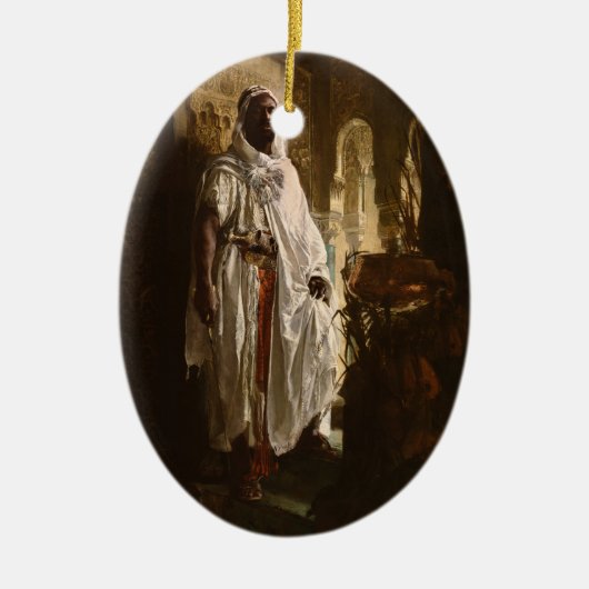 Porträt des maurischen afrikanischen Malers Keramik Ornament (Vorne)