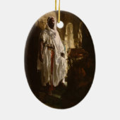 Porträt des maurischen afrikanischen Malers Keramik Ornament (Hinten)