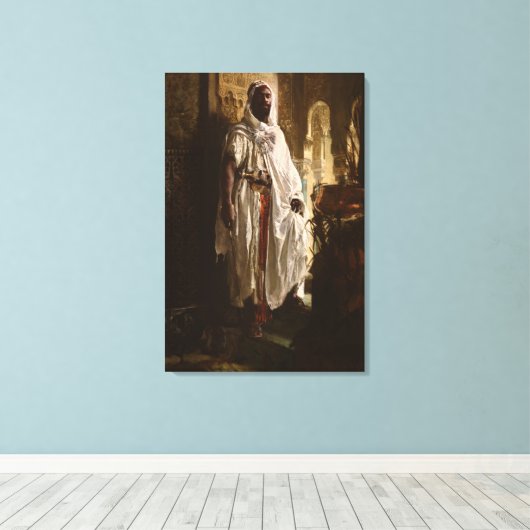 Porträt des maurischen afrikanischen Malers Leinwanddruck (Insitu (Holzboden))