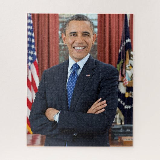 Porträt des offiziellen Oval Office Präsident Obam Puzzle (Vertikal)