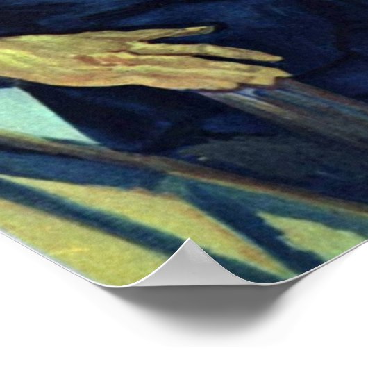 Porträt des Postman von Vincent Willem van Gogh Poster (Ecke)