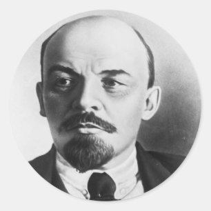 Porträt des Russen Vladimir Ilyich Lenin Runder Aufkleber