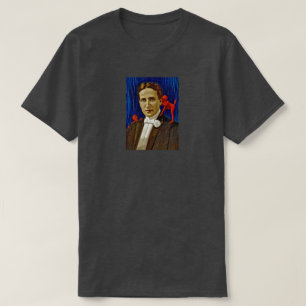 Porträt des Vintagen Herrn mit Teufeln T-Shirt