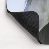 Porträt des weißen Pferdes Mousepad (Ecke)